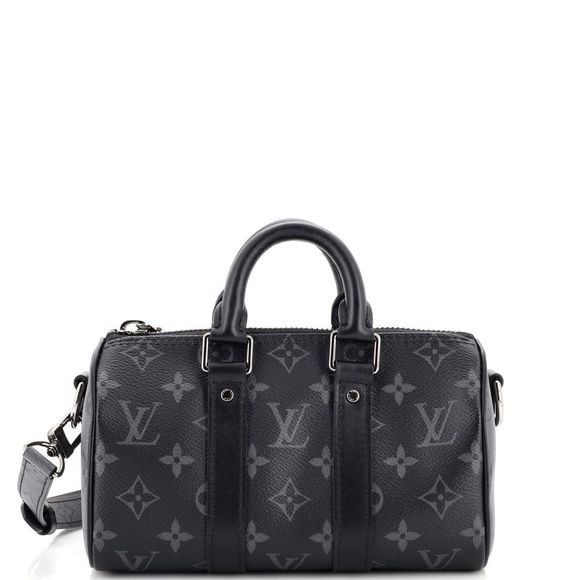 Louis Vuitton Handbags - Louis Vuitton Keepall Bandouliere Bag Reverse Monogram Eclipse Canvas XS Black